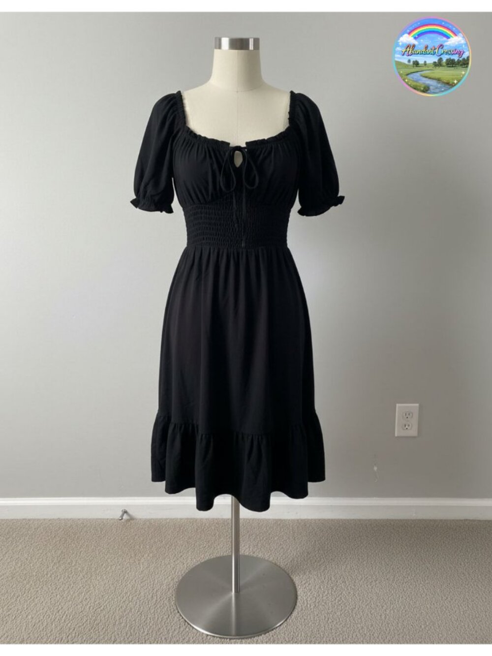 Renaissance Corset Babydoll Mini Dress Puff Sleeve Square Neck